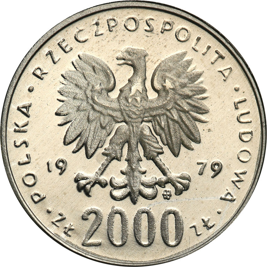 PRL. PRÓBA aluminium 2000 złotych 1979 Mikołaj Kopernik - znane tylko 2 sztuki